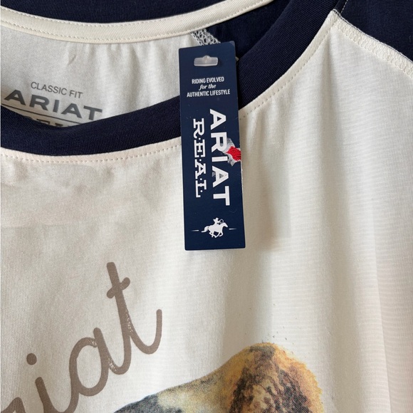 Ariat Painted Dreams Buffalo 3/4 length sleeve western tee shirt NWT 2XL - Picture 4 of 6